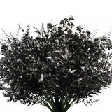 Black Artificial Flowers Outdoor, 12 Bundles Fake Plants, Uv Resistant Plastic Greenery Shrubs Plastic Plants For Halloween Decor, Garden, Porch, Window Box (12, Black)