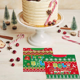 100Pcs Merry Christmas Ugly Sweater Napkins Disposable, 6.5 X 6.5 Inches Red Green Tacky Sweater Xmas Party Decoration Paper Napkins For Christmas Holiday Family Gatherings Home Office Decor