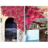 Pack Of 8 Artificial Flowers Stems Silk Bougainvillea Branches For Wedding Centerpieces, Table Runner, Indoor & Outdoor Decoration - 30 Inch (Fuchsia) 1