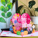 - Mom Birthday Card, 6X8 In Cat Pop Up Birthday Card For Mom, 3D Popup Greeting Cards Includes Envelope And Message Note