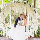 12 Pack Wisteria Flower Vines Garland 3.75 Feet Fake Hanging Flower Artificial Wisteria Vines Rattan For Wedding Party Garden Greenery Home Wall Decoration?White
