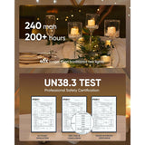 48-Pack Novelty Flickering Flameless Tea Lights Candles, 200+Hours Battery-Operated Led Fake Candles For Wedding Table Centerpieces,Proposal,Anniversary, Ivory Base, Ø1.5'' × H1.3''