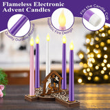 Christmas Advent Wreath Candle Holder With 5 Pcs Flameless Advent Candle, Wood Cross Shaped Nativity Scene Candlestick With Celtic Knot For Christmas Home Church Table Centerpiece Decor