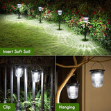 6 Pack 200LM Solar Pathway Lights Waterproof Super Bright Auto On Off Yard Walkway Lights
