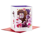Hallmark Paper Wonder Displayable Pop Up Valentines Day Card for Husband, Wife, Boyfriend, Girlfriend (Love Birds Valentine) Pop, Up Love Birds