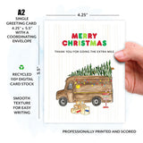 Thank You My Driver, Heartfelt Christmas Gifts For Delivery Drivers & Couriers, Appreciation Card To Show Gratitude This Holiday, Christmas Thank You Delivery Truck, Perfect Single Holiday Card