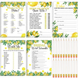 145 Pieces Lemon Bridal Shower Game Bridal Shower Favors Wedding Shower Games Set Include Wedding Games Cards And Pencils For Bride Groom Bachelorette Party Wedding Shower Party Favor