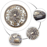 2Pcs Candle Cover Topper Lotus Scented Candles Cover Bronze Flowers Lid Jar Candles Bronze Alloy Candle Toppers Jar Shade Sleeves Accessories To Burn Evenly For Jar Candles Melt Space