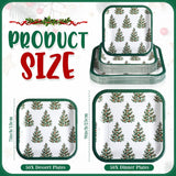 80 Pcs Christmas Paper Plates Bulk 7 In 9 In Xmas Disposable Square Plates Set Christmas Tree Dinner Dessert Plates Party Dinnerware Supplies For Merry Christmas Festive Holiday Party Supplies