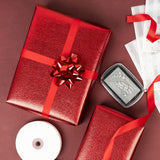 Wrapping Paper Roll - Mini Roll - 17 Inch X 16.5 Feet - Sparkle Red For Birthday, Holiday, Wedding, Baby Shower