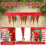 Christmas Mantel Decor Christmas Mantel Scarf Banner Christmas Red Green Fireplace Mantel Cover Runner Garland Decorations For Xmas Holiday Seasonal Winter Party Supplies, 85 X 25 Inch