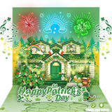 St Patricks Day Card, Firework Light And Music For Happy St Patricks Day Pop Up Card, Saint Patricks Day Greeting Cards With Envelope, Funny St Patrick'S Day Card For Family, Friend, Kids