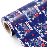 Hockey Birthday Wrapping Paper Roll - Mini Roll - 17 Inch X 16.5 Feet - Happy Birthday Sport Hockey Wrapping Paper For Boys Girls Kids Teens, Sports Party, Team Celebration
