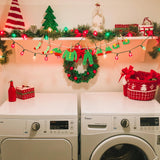 Christmas Elf Clothesline Banner - 23P Elf'S Laundry Line Decor, Merry Christmas Bunting Garland Felt Gathering Hanging Accessories For Xmas Party Home Door Fireplace Office Indoor Outdoor