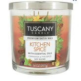 Tuscany Candle Candle Kitchen Spice Premium Satin Wax Candle 14Oz, 6Iva