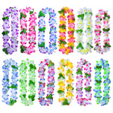 12 Bulk Hawaiian Leis For Adults – Vibrant Artificial Flower Leis For Luau Party, Beach Theme Decorations, Summer Pool Party Favors, Tropical Vacation & Hawaiian Birthday Decor