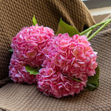 4Pcs 22.4'' Realistic Large Artificial Hydrangea Flowers With Long Stem,Pink Lifelike Latex Real Touch Flowers For Home Decor Wedding Arrangements Party Living Room Bouquets Centerpieces