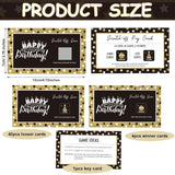 45 Pcs Happy Birthday Party Game Scratch Off Cards Birthday Games Tickets Including 4 Winner 40 Loser 1 Instruction Cards For Adults Birth Party Favors, 4.72 X 2.76 Inches