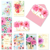 24 Pcs Happy Mother'S Day Greeting Cards Gold Foil Watercolor Floral Blank Note Cards With Pink Envelopes Mother'S Day Present Gift Box Assorted Cards For Holiday Party Celebration Advanced