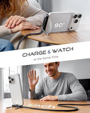 240W USB C to USB C Fast Charging Cable 5FT with Built In Phone Stand Braided Black