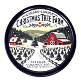 Christmas Tree Farm - Container Candle, 6 Oz - Made With Beeswax, Coconut And Soy - Black Tin Candle - Handmade In The Usa - (Christmas Tree Farm)