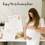 30 Name That Baby Song - Bear Hot Air Balloon Game Cards For Baby Shower Game & Activity - Bear Double-Sided Fill In Style Game Cards, Gender Neutral?Baby Shower Party Decorations - C04
