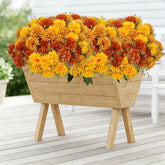 Faux Florals Plants 12 Mum Stems With 72 Silk Flowers, Fake Flowers Artificial Chrysanthemum Florals, For Rooms Outdoor Front Porch Planters Outside Pots Boxes