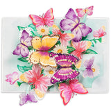Butterfly Pop Up Card, Colorful Butterflies With Flowers, 3D Greeting Card, Gifts For Birthday, Mothers Day, Valentines Day, 5X7 - Includes Envelope And Message Note