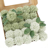 Artificial Flowers, 25Pcs Realistic Artificial Rose For Diy Wedding Bouquets Centerpieces Arrangements, Sage Green Dahlia Flowers With Stem For Bridal Shower Party Home Decorations