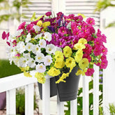 Artificial Fake Plants Flowers For Outdoor,12 Bundles Faux Morning Glory Lavender Uv Resistant Look Real Silk Flowers For Planter Pot Home Front Door Porch Patio Yard Spring Summer Decoration