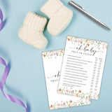 Baby Shower Game Cards, Oh Baby! Ture Or False Game Cards, Spring Flower, 30 Double-Sided Game Cards & 1 Answer Cards, Baby Announcement, Gender Reveal Party Favor, Activity & Supplies - G04