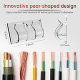 Outdoor Light Clips,26Pcs Clear Hooks With Spare Nail Holes And 30 Weather Resistant Adhesive Strips,Damage Free Hangers For Christmas Decorations,Wall Clips For Outdoor Lights Cable Management