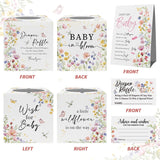 Bloom Diaper Raffle Box With 50 Tickets - Don'T Say Baby Game, Boho Wildflowers Baby Shower Games Kit For Girls-W1