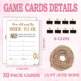 Bridal Shower Games, Party Decorations Favors For Bridal Shower Bachelorette Engagement Party, Wedding Reception Games, Gold Champagne How Old Was The Bride-To-Be Cards For 30 Guests -02