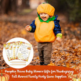 145 Pieces Thanksgiving Baby Shower Party Games Sets, 125 Pumpkin Theme Baby Shower Games Paper Cards With 20 Editable Pencils Gifts For Fall Harvest Family Party Game Supplies