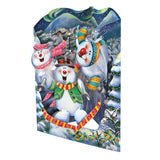 SANTORO Swing Card - 3D Pop Up Christmas Card - Snowmen - For Adults, For Kids, Holiday Party Invitation, Winter Theme Party, Corporate Gifts, Decorations