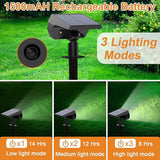 6 Pack 65 LED Solar Spot Lights IP68 Waterproof Cool White Landscape Wall Lights