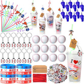 184 Pcs Baseball Party Favors Party Supplies With Cup Straw Stress Ball Keychain Sticker Bracelet Whistle Thank You Tags For Birthday Decorations (Baseball)