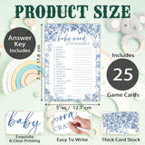 Baby Shower Word Scramble Game, 25 Blue Toile Word Scramble Game Cards, Gender Reveal Games, Fun Baby Shower Games Activity For Boy Or Girl, Gender Neutral Decorations Supplies-A15