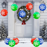 12 Pcs Outdoor Christmas Decorations, Large Inflatable Balls For Yards, Lawns, Porches, Gardens, Front Doors Or Windows