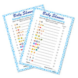 Baby Shower Emoji Pictionary Game, Blue For Boy, Baby Shower And Sprinkle Party Ideas, Play Pack Of 30 Cards 5”X7”. Made In Usa