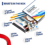 Diy Art Painting Kit For Adults – Learn To Paint Beach Starfish With Video Tutorials, 9 Pieces Canvas Acrylic Paint Set For Adults, Perfect Holiday Gifts Art & Craft For Adults, Beginner