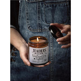Funny Christmas Teacher Gifts Candle, Teachers Appreciation Gift For Women Her, Graduation Thanks Appreciation Week Gift, Teacher Can Do Anything Candle, Sandalwood Rose Scent