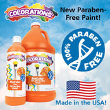 Paraben-Free Biocolor Paint, Rainbow Pack, Set Of 6 Colors, 16Oz Bottles, Non-Toxic And Made In The Usa
