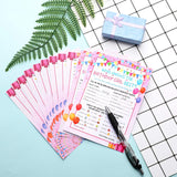 The Birthday Girl Best, 50 Pieces Birthday Party Activity Game Card Set Who Knows Her Best Girl Birthday Party Activity Themed Party Decorations (Pink)