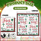 50Pcs Christmas Nativity Paper Napkin Plaid Christian Disposable Napkin Holy Night Dessert Dinner Hand Napkin For Xmas Holiday Party Supplies