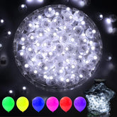 100Pcs Led Balloon Lights, Cool White Mini Round Balls Lights,Waterproof Tiny Party Lamps For Balloon Paper Lantern East