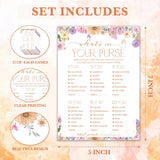 Bridal Shower Games, Wildflowers Games, What'S In Your Purse Game, Bachelorette Party Decorations, Engagement Party Supplies, Couple Shower Ideas, Spring Flowers Wedding Game For 25 Guests-13