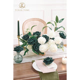 Peacock Green Flowers Artificial 16Pcs Real Looking Foam Fake Roses With Stems For Diy Wedding Bouquets Baby Shower Centerpieces Arrangements Mothers Day Party Tables Decorations