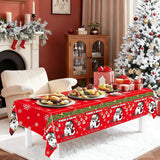 Merry Christmas Santa Tablecloths Funny Christmas Party Decorations Xmas Red Table Cover For Winter Friendsmas Party